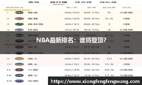 NBA最新排名：谁将登顶？